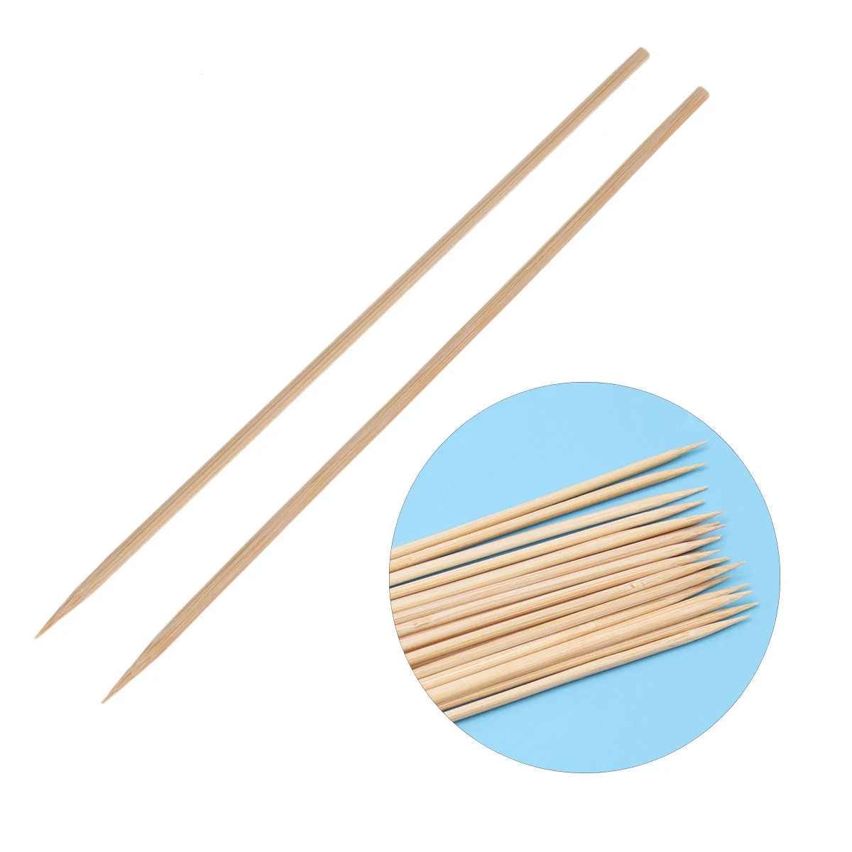 

180 pcs Disposable Bamboo Skewers BBQ Roasting Sticks Appetizer Paddle Picks Food Grade Durable Cocktail Party Catering Buffet