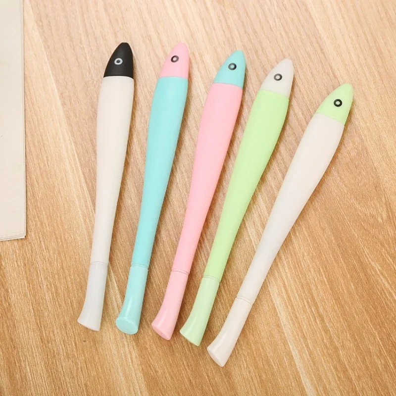 

50PCS Creative Stationery Fish Styling Gel Pen Cute Cartoon Student Water-based Pen Signature Pen For Office Supplies