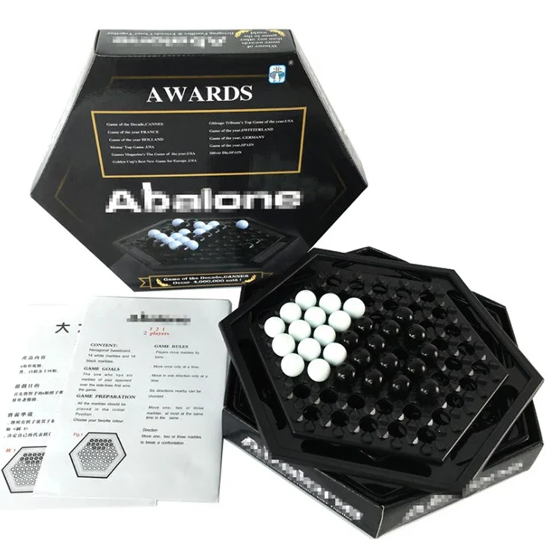 Early Childhood Education Abalone Table Games Portable Chess Set Family Board Game For Smart Push Chess Children Kids