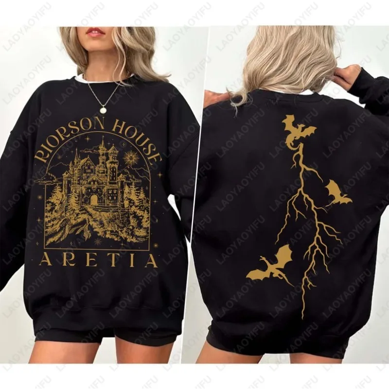 Pulôveres de chama de ferro quarta asa gola redonda moletom com capuz violeta sorrengail prata uma basgiath guerra faculdade dragon rider pulôver de livro