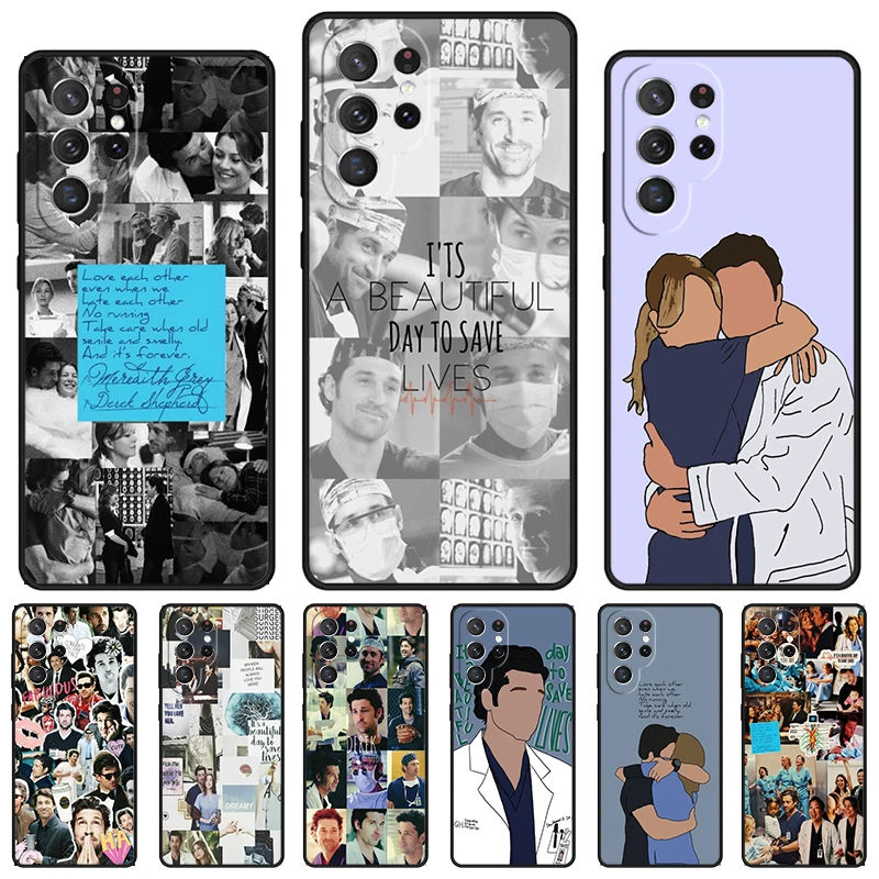 Funda de teléfono Derek Shepard Grey Anatomy para Samsung Galaxy S24 S25 S23 S22 Ultra Note 10 20 Plus S20 S21 FE