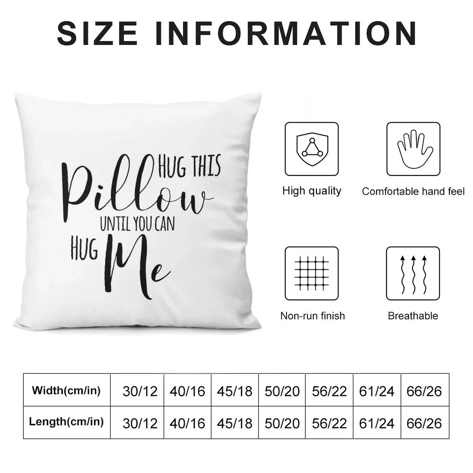 Hug This Pillow Until You Can Hug Me Throw Pillow luxury home accessories autumn decoration pillow