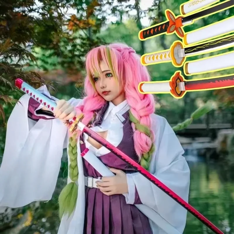 72/104cm Wood Katana Blade Anime Cosplay Prop Sword Ninja Knife Blade Real Size Japanese Katana Original Samurai Sabre Gift