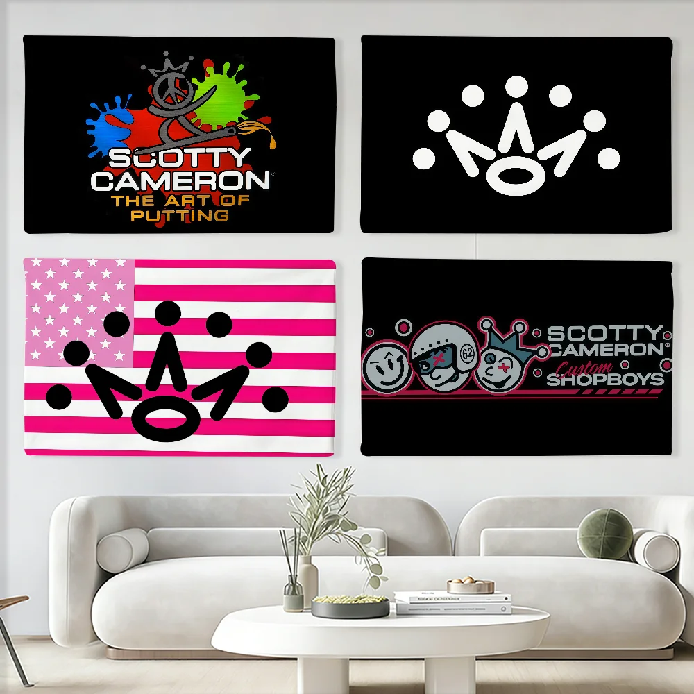 Bandera con estampado de moda de Scotty C-Cameron, adecuada para fiestas, clubes, decoración de paredes interiores y exteriores, regalo
