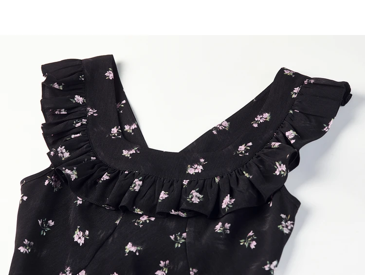 SENTUBILA Damen Sommerkleid mit Blumenmuster 2026 Elegantes bedrucktes, ärmelloses, tailliertes langes Kleid mit Schnürung, zwei Tragevarianten 152LO3118 – Detail 24
