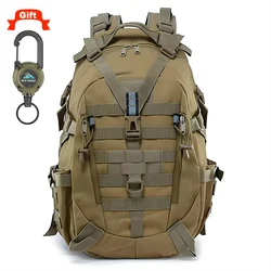 40L Camping Backpack Men's Bag Travel Bags Tactical Molle Climbing Rucksack Hiking Outdoor Reflective Shoulder Fishing Bag