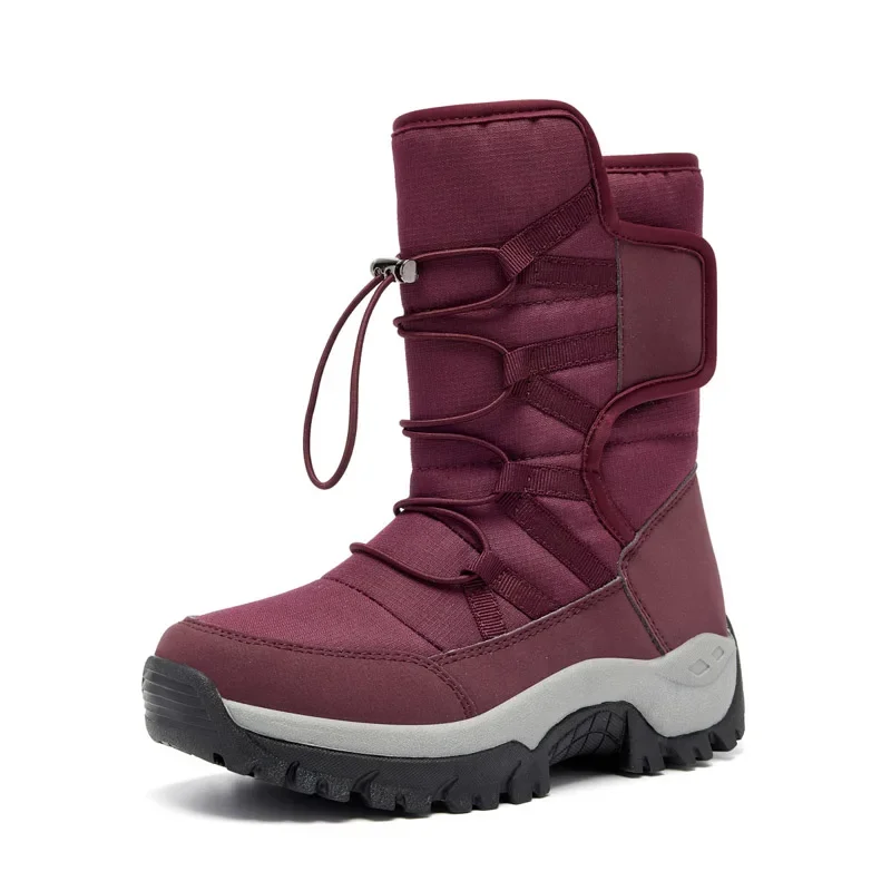 Women Snow Boots Winter Men Outdoor Shoes High Top Youth Boots Windproof Waterproof Warm Plush Anti-slip  Cotton Shoes