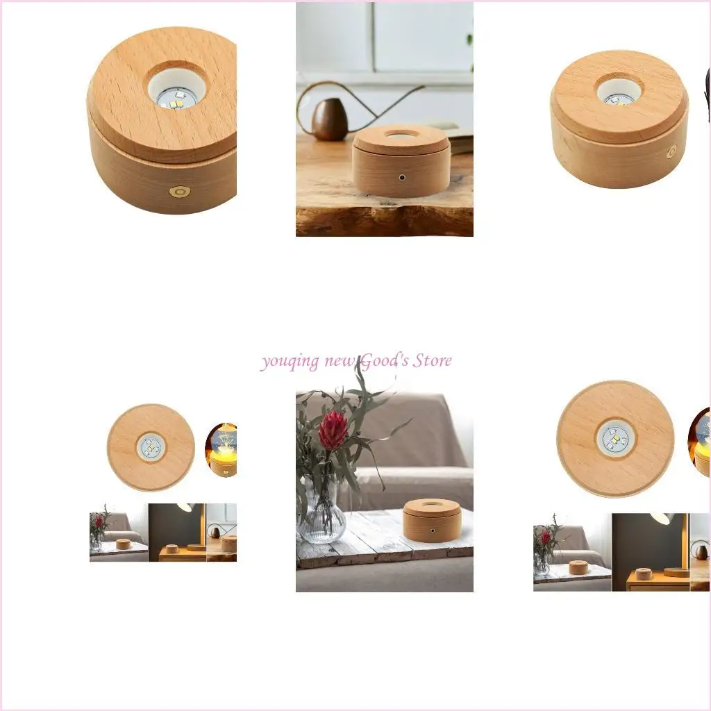 

57QA Shatterproof Illuminated Base With Adjustable Lighting Modes USB Power Sources for Display Purposes