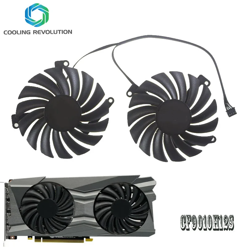 

2pcs/lot CF9010H12S CF-12910S 85mm DC12V 0.35A 4Pin Graphics Fan for INNO3D RTX2060 12GB TWIN X2 OC Graphics Card Cooling Fan