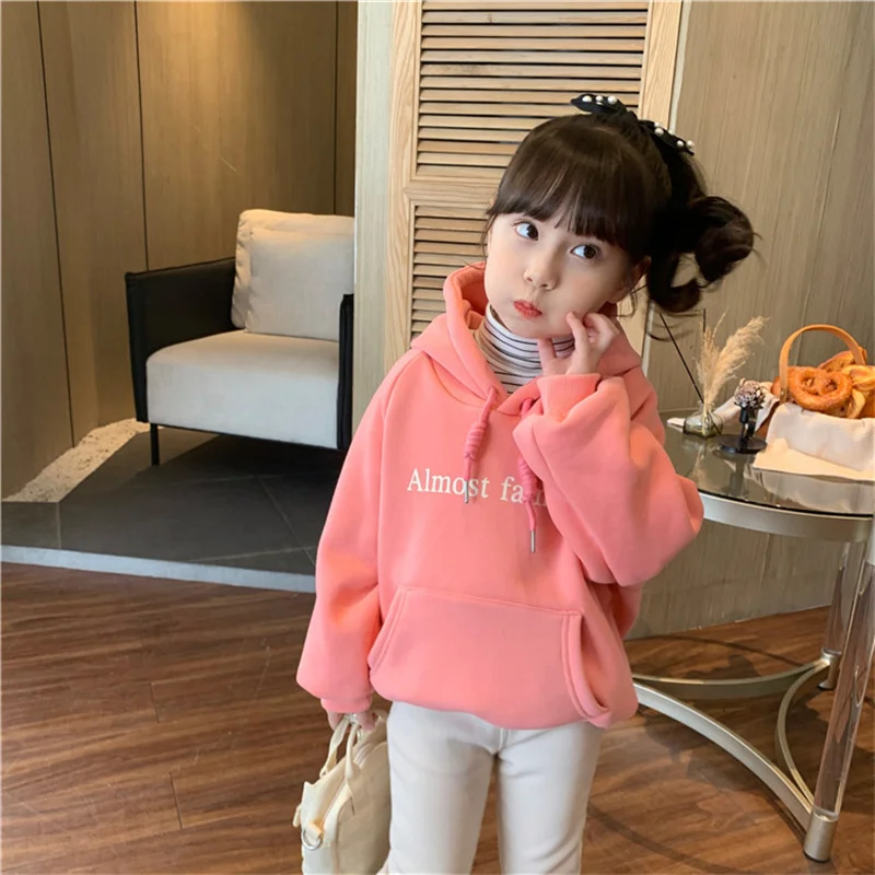 

Girls Hoodies Sweatshirts Cotton Tops Overcoat 2023 Graceful Spring Autumn Windproof Kids High Quality Teenagers Children's Clot