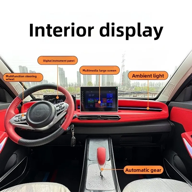 Nueva energía viejo Le eléctrico de cuatro ruedas para adultos, aceite y electricidad, doble uso, coche totalmente cerrado de cuatro ruedas