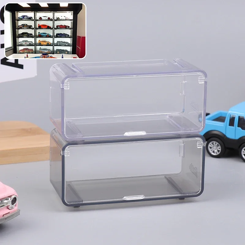 1 Piece Car Display Box Transparent Dustproof Storage Box Without Car Diecast Model Children Alloy Car Model Storage Box