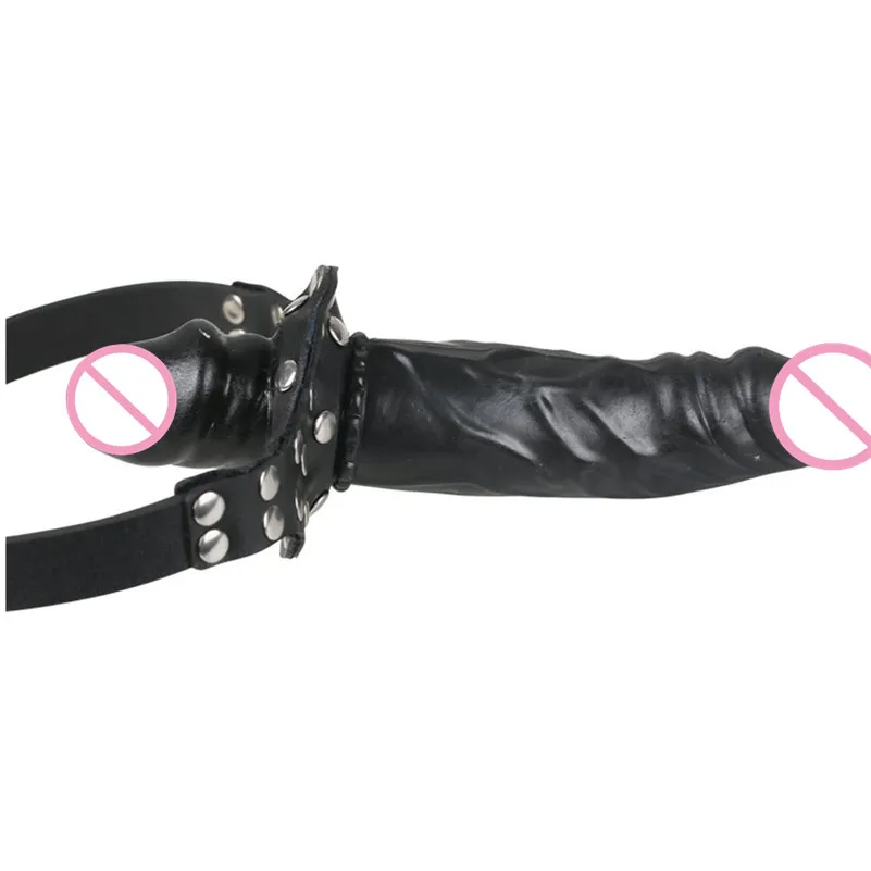 Double-Ended Mouth Gag Strapon Dildo Fetish Bdsm Bondage Penis Harness Erotic Sex Toys Products for Adults Couples Games