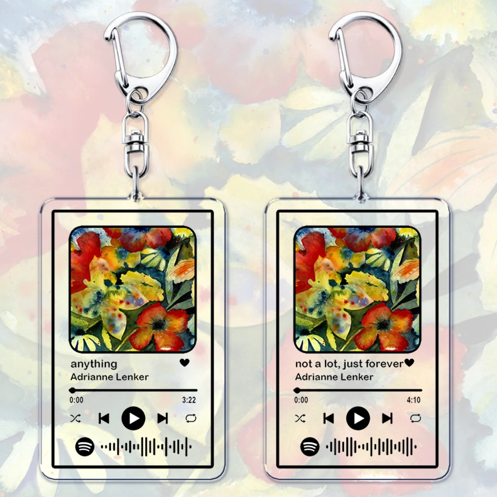 

Popular Singer Adrianne Lenker Keychains for Women Accessories Bag Songs Album Big Thief Playlist Code Keying Jewelry Fans Gifts