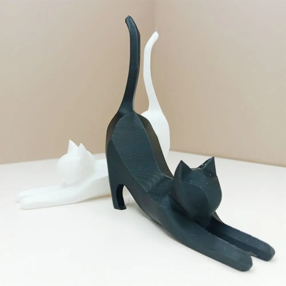 Mini Kitten Ring Storage Rack 3D Printed Exquisite Resin Cat Sculpture Cat Ornaments Minimalist Style Cat Sculpture Ornament