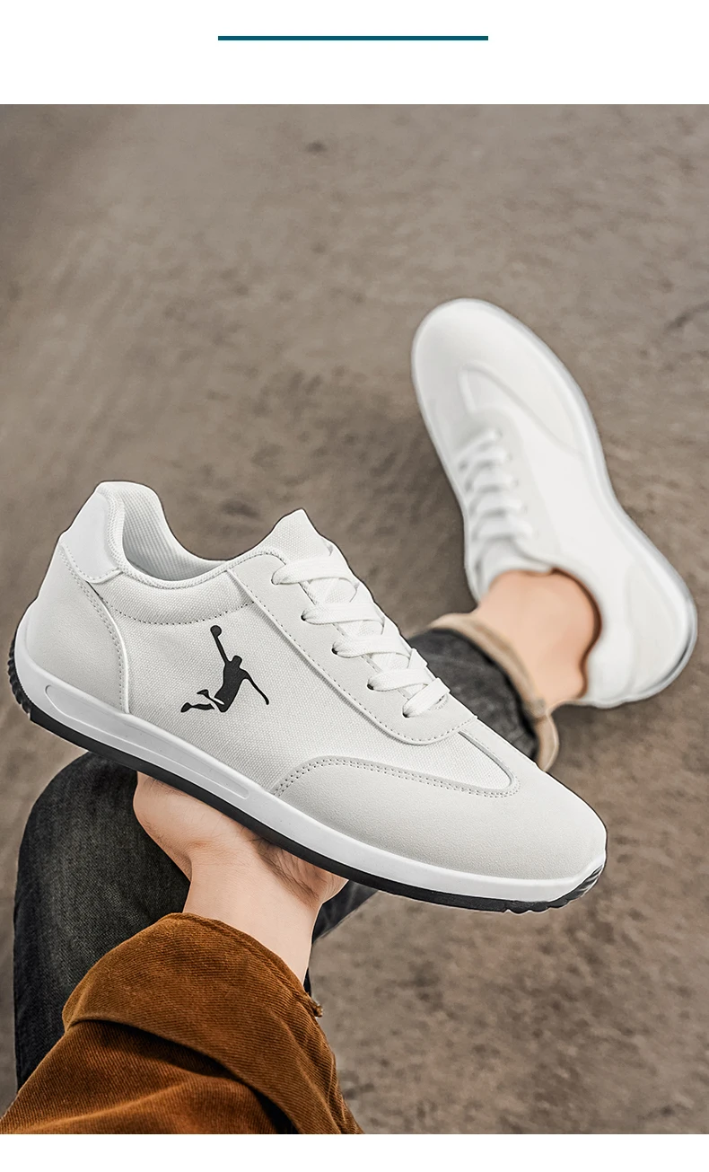 Herrenschuhe, trendige Frühlings- und Herbstschuhe, neue Modelle für den internationalen Markt, weiße, schwarze und rote Sneaker, atmungsaktive Herren-Freizeitschuhe mit weicher Sohle und niedrigem Schaft, vielseitig einsetzbar. – Detail 9