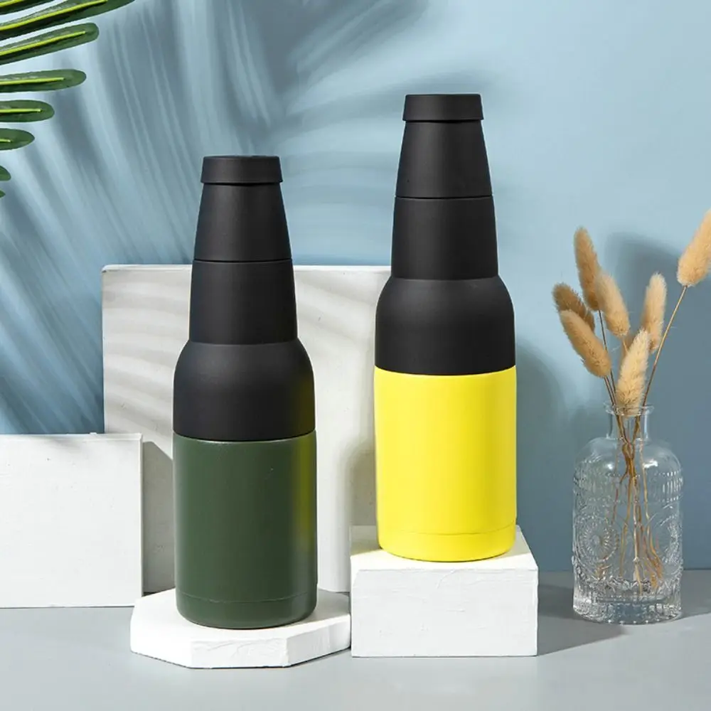 3 in 1 Stainless Steel Beer Bottle Cooler Insulated Vacuum Beer Bottle Insulators Holder Double Wall 12oz