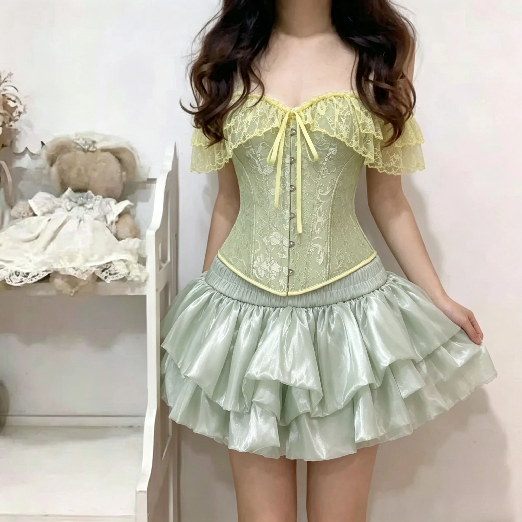 Summer French Style Sparkle Sequin Skirt Sets Women Bodycon Crop Top Vest Mini Skirt Evening Party Retro Outfit