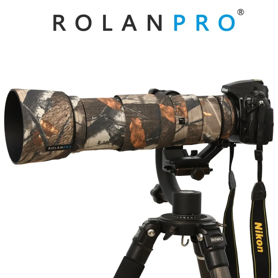 

Камуфляжное покрытие для объектива ROLANPRO для NIKON 200 500mm F5.6 E, водонепроницаемый и дождезащитный защитный чехол для объектива Nikon, защитная крышка для объектива Nikon