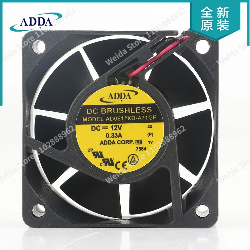 Cooling fan New ADDA 5V 24V 48V DC 12V 0.33A 6025 6CM 60X60X25MM High air volume axial flow test instrument AD0612XB-A71GP