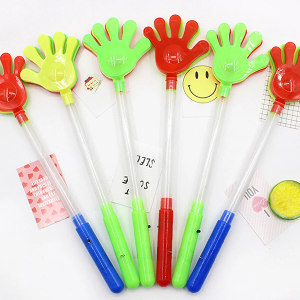 

6 Pcs Glowing H Clapper Multi Functional Plastic Noise Makers Party Supplies Luminous H Claps Birthday Favor