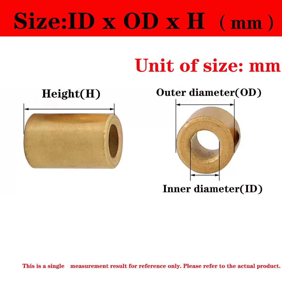 Sintered Bronze Bushing 1‑6mm ID Self‑Lubricating Copper Bearing Sleeve for Motor Fan Appliance Parts