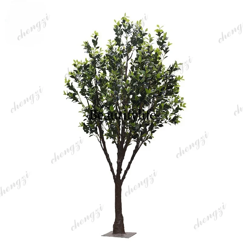 03 simulated camellia tree indoor and outdoor decoration fake plant new landscaping simulated green plant
