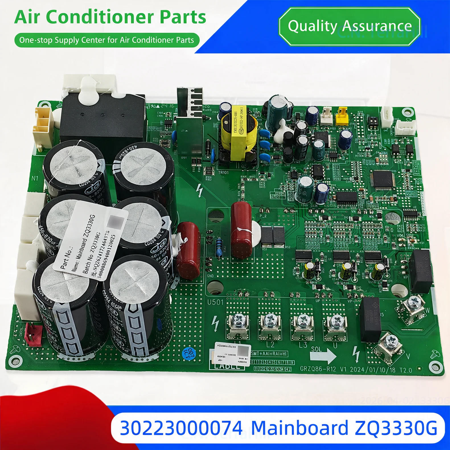 Air Conditioner Inverter Control Board ZQ3330G Compatible with Gree Central AC Outdoor Unit 30223000074