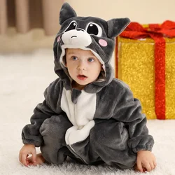 MICHLEY NEW Animal Baby Clothes Rompers Winter Costume Halloween Cartoon Jumpsuit Bodysuits Overall For Girl Boy Bebe Halloween