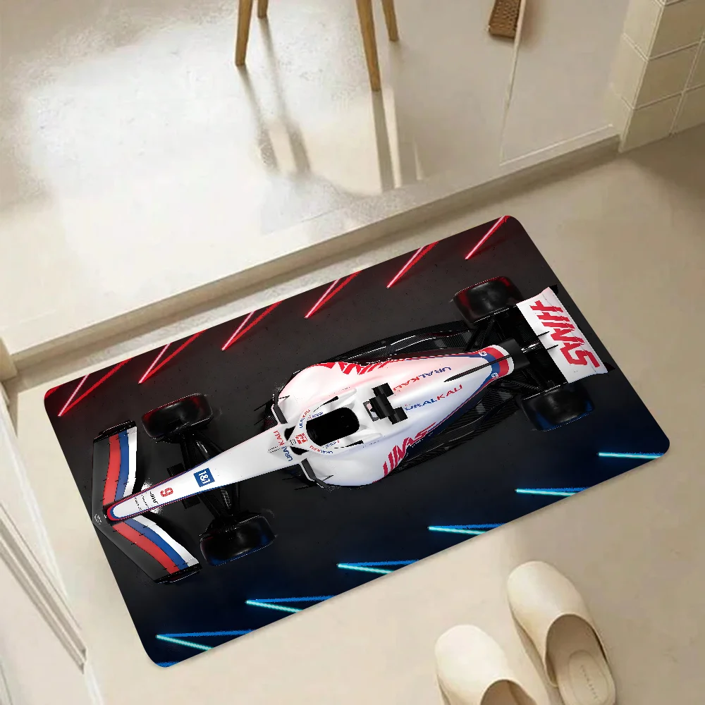 Haas F1 Team Floor Mat Doormats Home Carpet Foot Mat Bathroom Absorbent Mats Anti-Slip Mats Home Decor Supplies Carpets