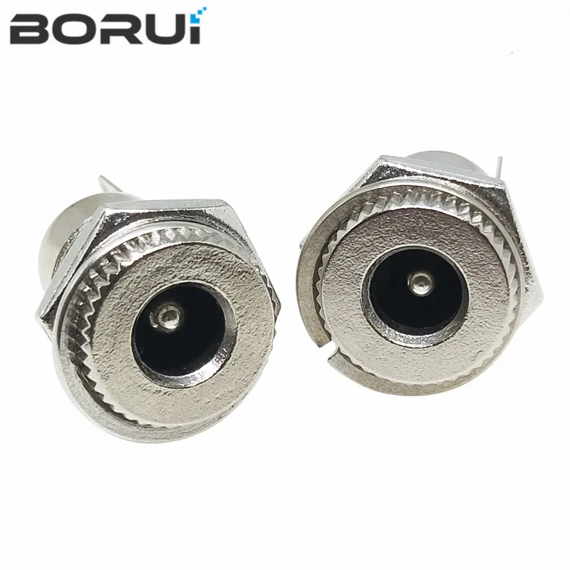 DC099 5.5 mm x 2.1mm DC Power Jack Socket Female Panel Mount Connector Metal DC-099 Open Hole 11MM 5.5*2.1 5.5*2.5