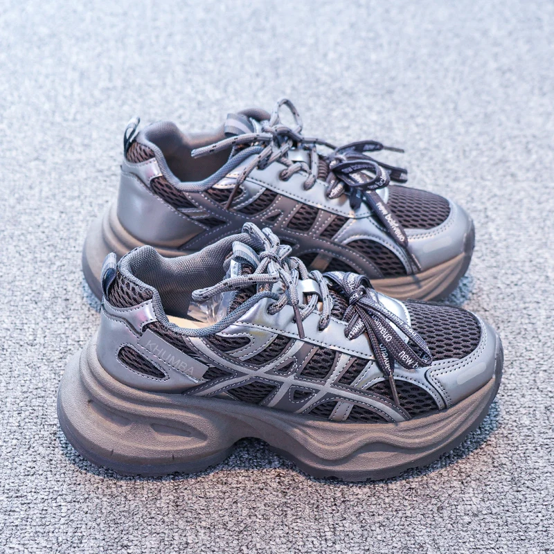 

Dad's Shoes Women's 2026 Spring New Collection Lightweight, Fashionable Breathable Versatile Thick Soled Height Increasing Shoes