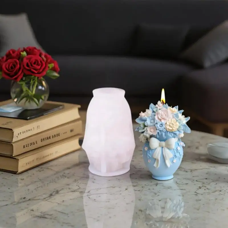 

Силиконовые формы для букетов цветов для свечей ручной работы, мыла, свадебных украшений, цветочные силиконовые формы для смолы