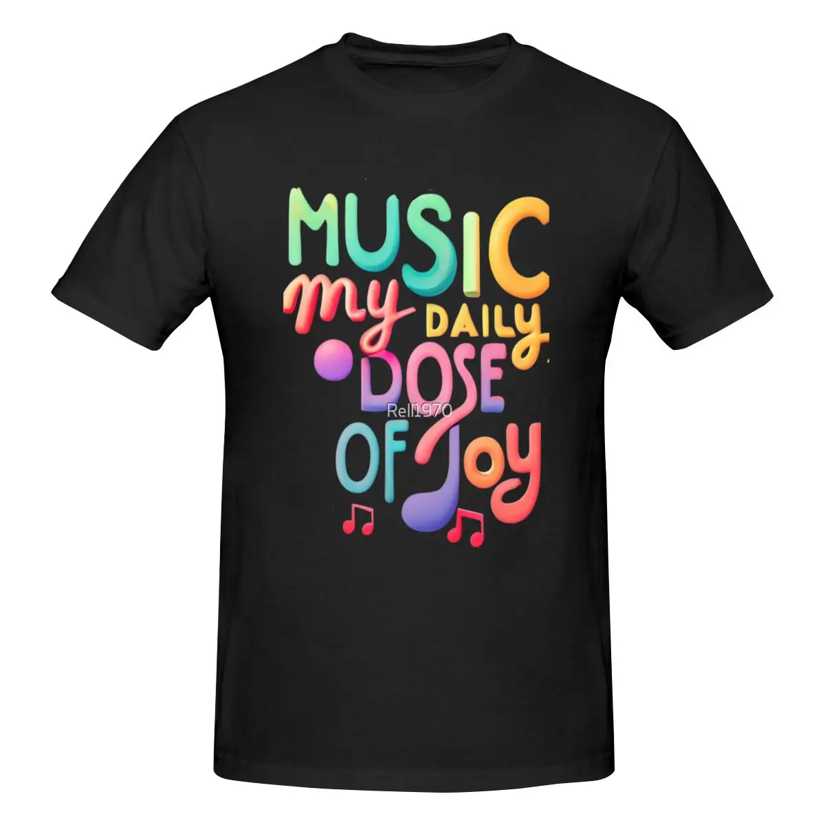 

Funny Music My Daily Dose Of Joy Men's T-shirt Printed Tops are loose and slim fit Women's T-shirts