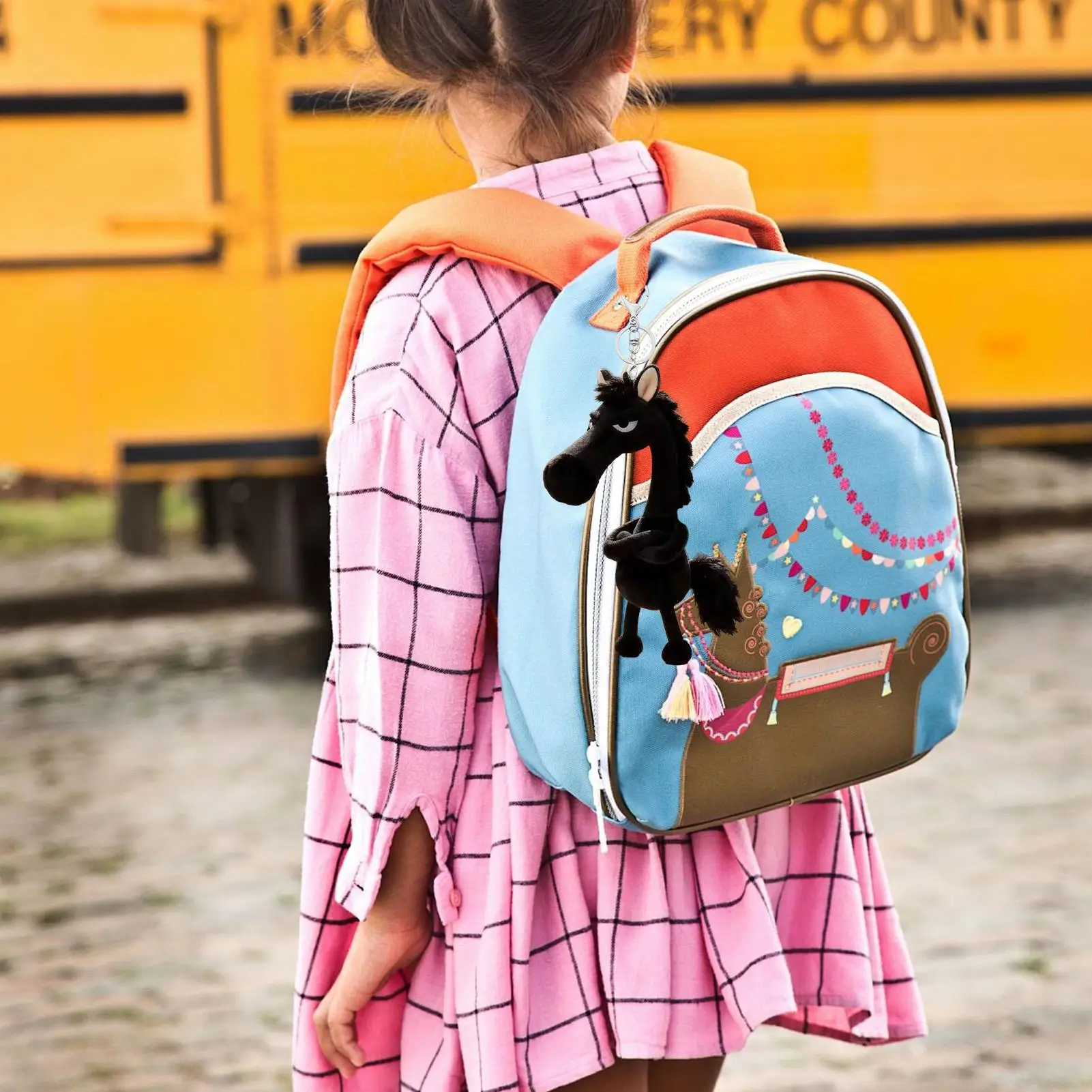 LLavero de caballo 2026 bolso de caballo de peluche encanto pequeño llavero relleno colgantes para mochila cartera equipaje espejo retrovisor teléfono