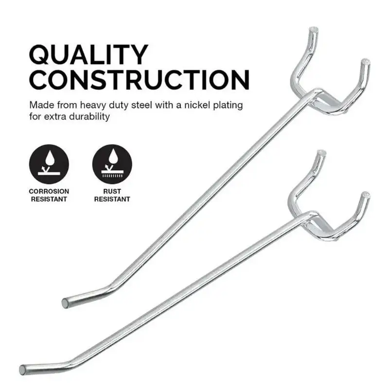Metal Pegboard Slatwall Hooks Heavy Duty Display Hanging Wall Panel Hooks