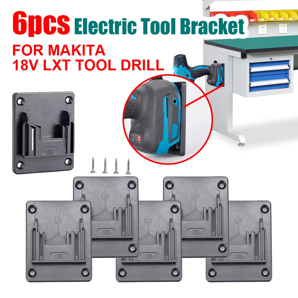 

Wall Mount Electric Tool Storage Bracket Machine Holder Fixing Devices Slots Stand Rack for Bosch/Makita 18V Battery Power Tool