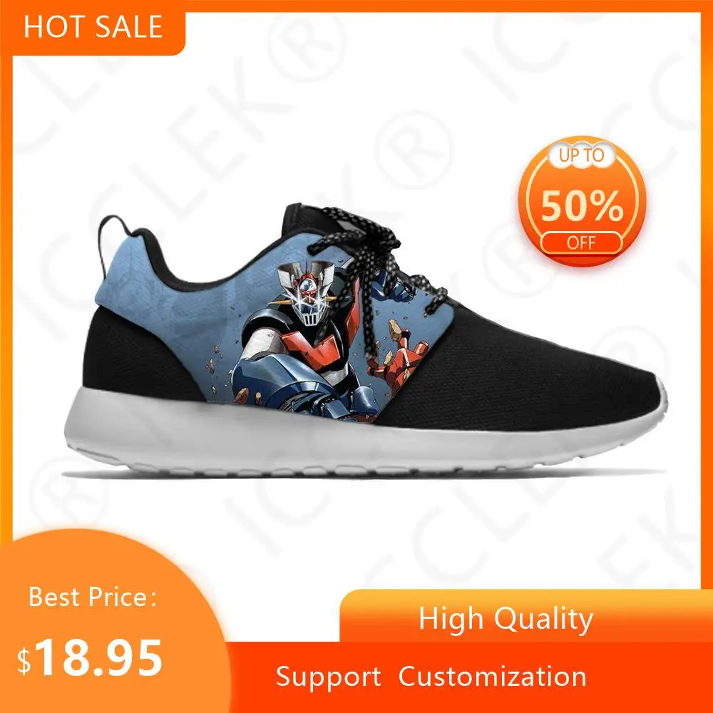 Summer Hot Japanese Anime Manga Mazinger Z UFO Robot Sport Shoes Casual Breathable Lightweight Running Shoe Mens Womens Sneakers