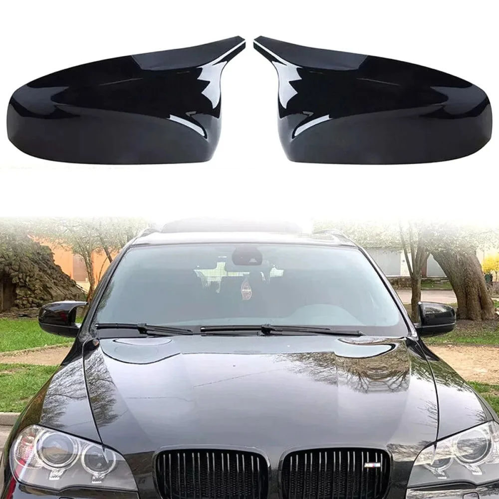 

1 Pair M Style Carbon Fiber Side Wing Mirror Caps Cover Replacement 51162182698, 51162182697 For BMW X5 X6 E70 E71 2007-2013