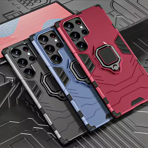 Matte Armor Phone Case For Samsung S25 S24 S23 S22 S21 S20 Ultra Plus FE S10 Shockproof Cover For Samsung Note 20 Ultra Fundas