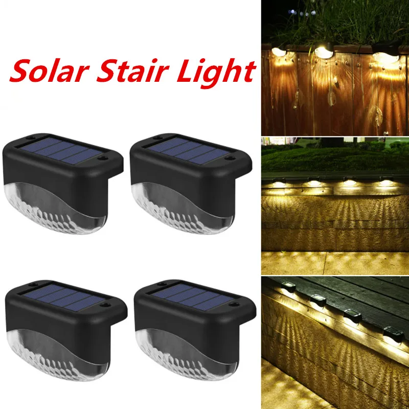 LED Solar Stair Light Waterproof Outdoor Garden Solar Lights Terrace Guardrail Step Light Landscape Lamp Garden Accessories