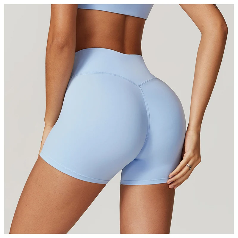 Sexy Solid Color Shorts For Women\'s Gym Soft And Comfortable Tight Fitting Yoga Shorts Outdoor Sports