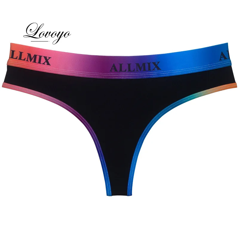 Cotton Thong Women Pack Ladies Sexy Sports Seamless Underwear Solid Color Low-Rise T-back Tanga Strings thongs women sexy