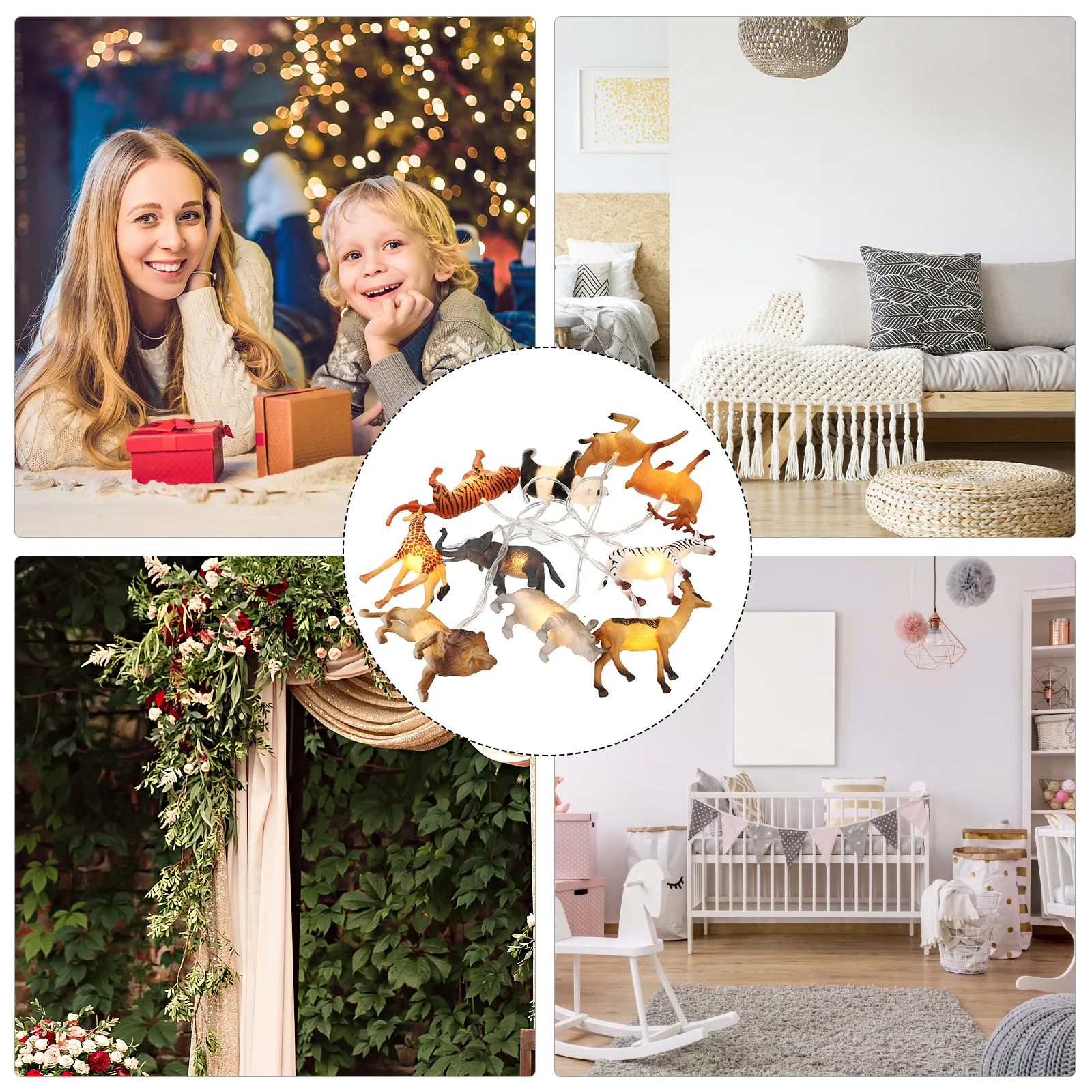 سلسلة أضواء LED على شكل حيوان ديكور منزلي رائع يخلق جوًا أنيقًا للحفلات الاحتفالية، مواد عالية الجودة #2