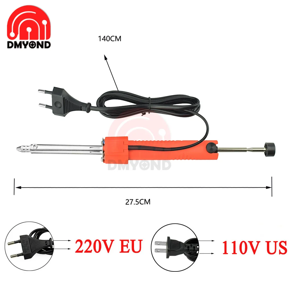 Ferro De Solda Elétrico Estanho Ventosa, Precision Welding Tool, Equipamento De Solda, Mão, UE, EU Plug, 220V, 36W, 2-em-1