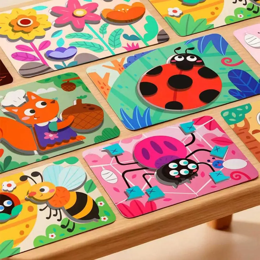 Children's Three-dimensional Puzzles Handmade DIY Stickers for Kindergarten Early Educational Toys Stickers Book Gifts