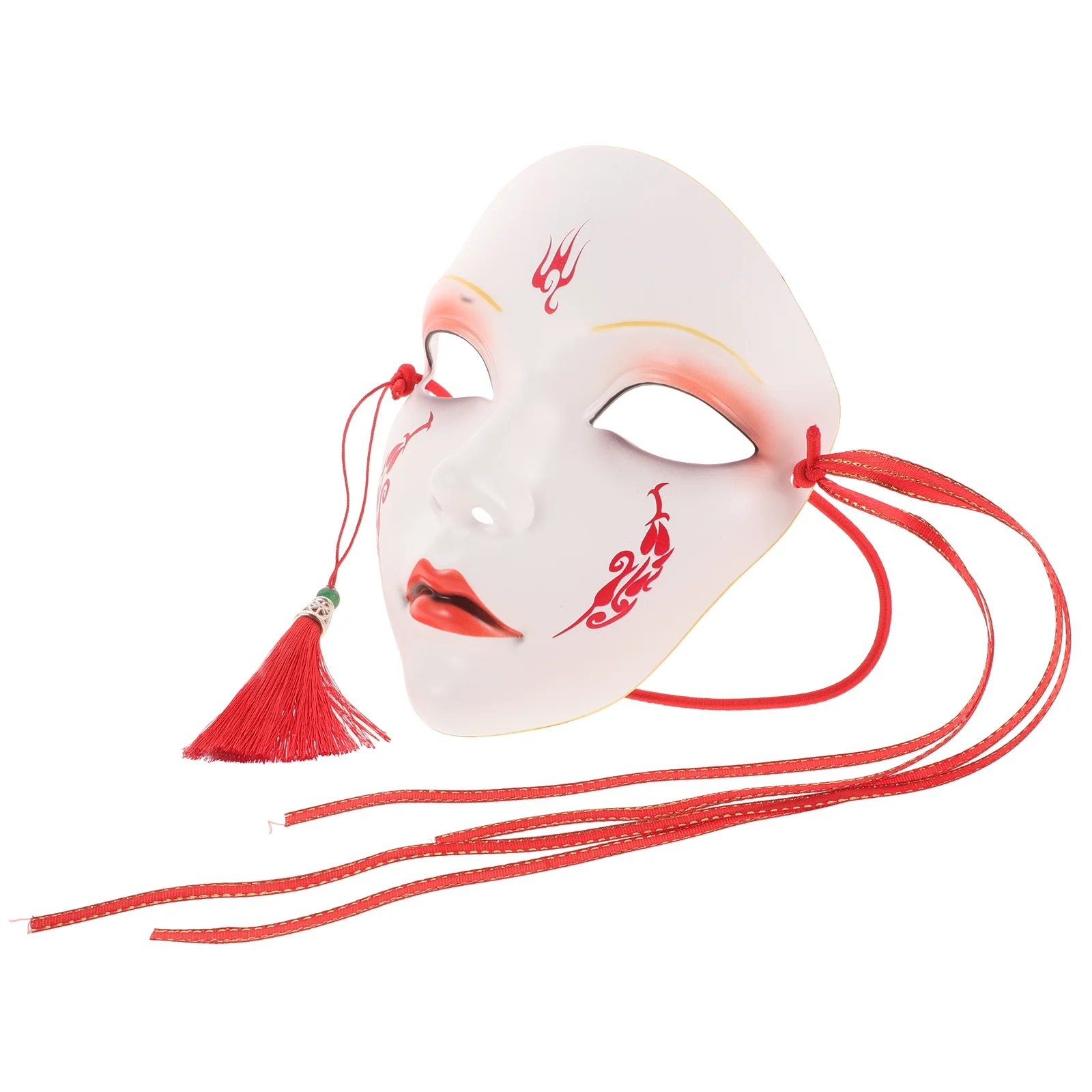 

Full Face Masquerade Mask Blank Graffiti Design Plastic Festival Mask for Carnival Party Cosplay Hanfu Performance Decor