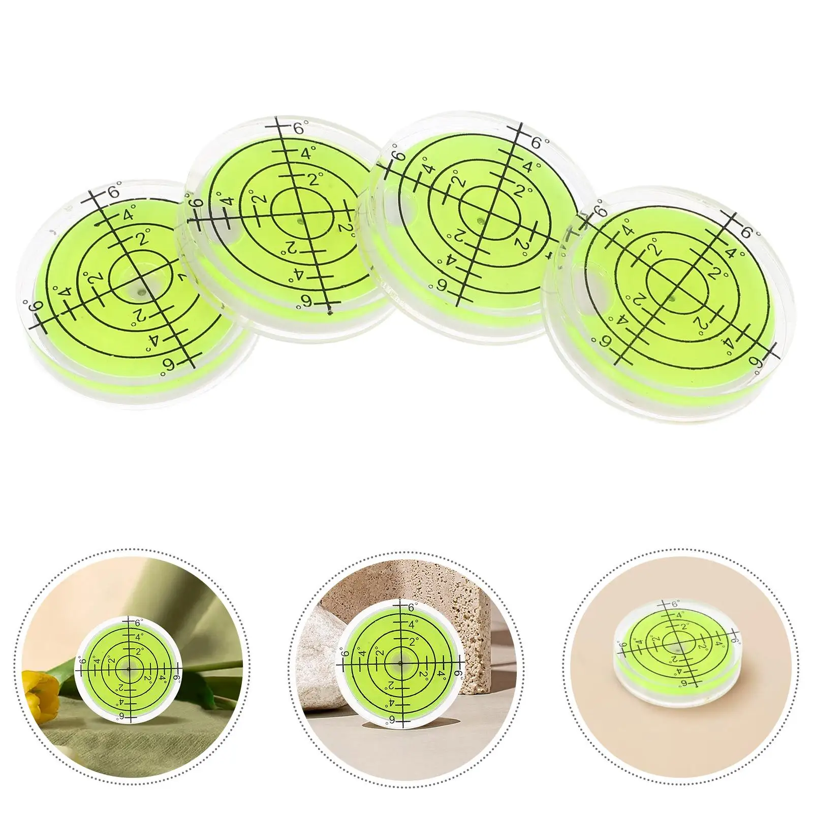 4pcs Mini Precision Bubble Levels Water High Precision Horizontal Bubble Level Pocket Tiny Measuring Instruments Compact Tiny