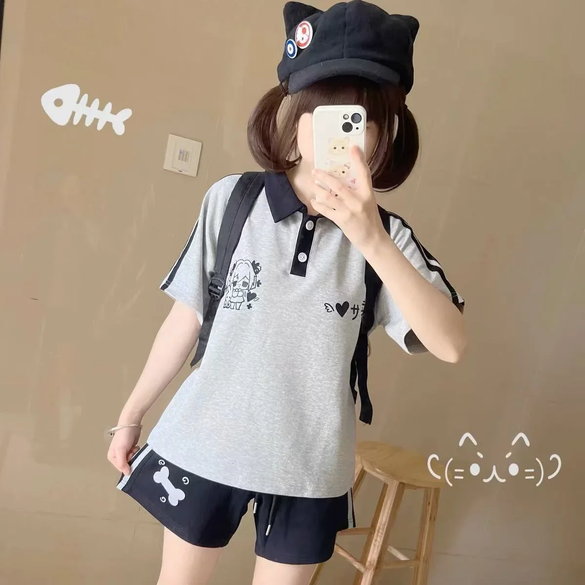 Summer Woman Tshirts 2025 Ropa Mujer Short Sleeve Casual Tees Japanese Cute Camisetas Y2k T-shirt Fashion Cute Oversized Tops