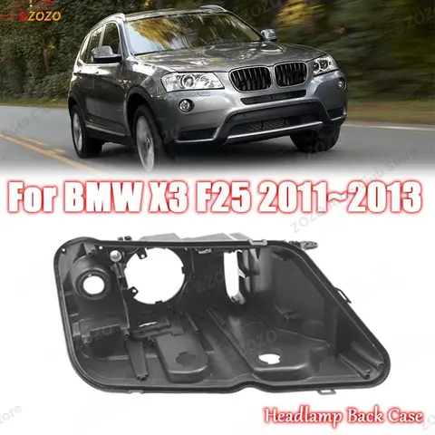 BMW X3 F25 2011 2012 2013 자동차 헤드라이트 하우징 베이스 램프 후면 자동차 라이트 리어 베이스 전면 헤드라이트 후면 하우징 액세서리